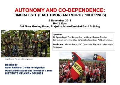 AUTONOMY AND CO-DEPENDENCE: TIMOR-LESTE (EAST TIMOR) AND MORO (PHILIPPINES)