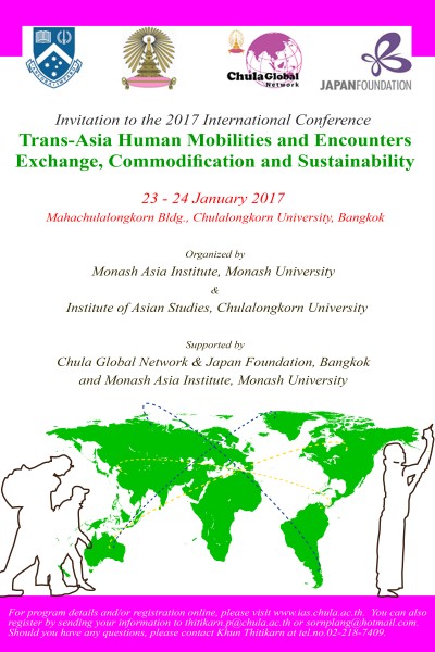 International Conference Trans-Asian Mobilities and EncountersExchange, Commodification and Sustainability